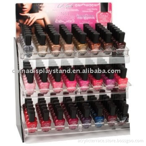 3-tierd Acrylic Cosmetic Display for Nail Polish